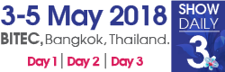 3-5 May 2018 : BITEC, Bangkok, Thailand.