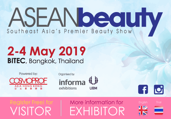 The Official E-Newsletter of ASEANbeauty 2019 : 2-4 May 2019  BITEC, Bangkok, Thailand