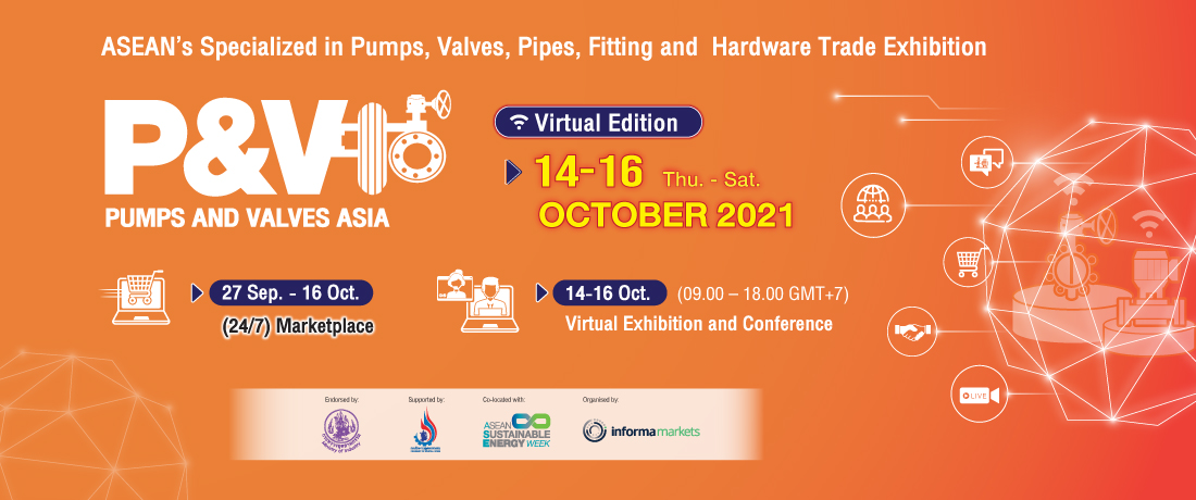 Pumps & Valves Asia 2021 Virtual Exhibition E-Newsltter Header