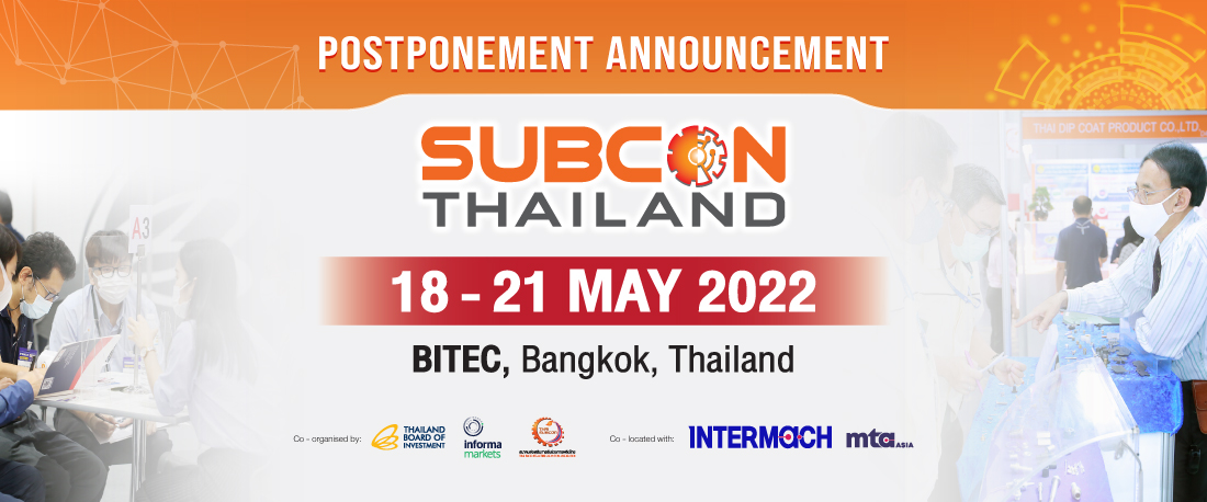 SUBCON Thailand 2021 Postpone E-Newsletter Header